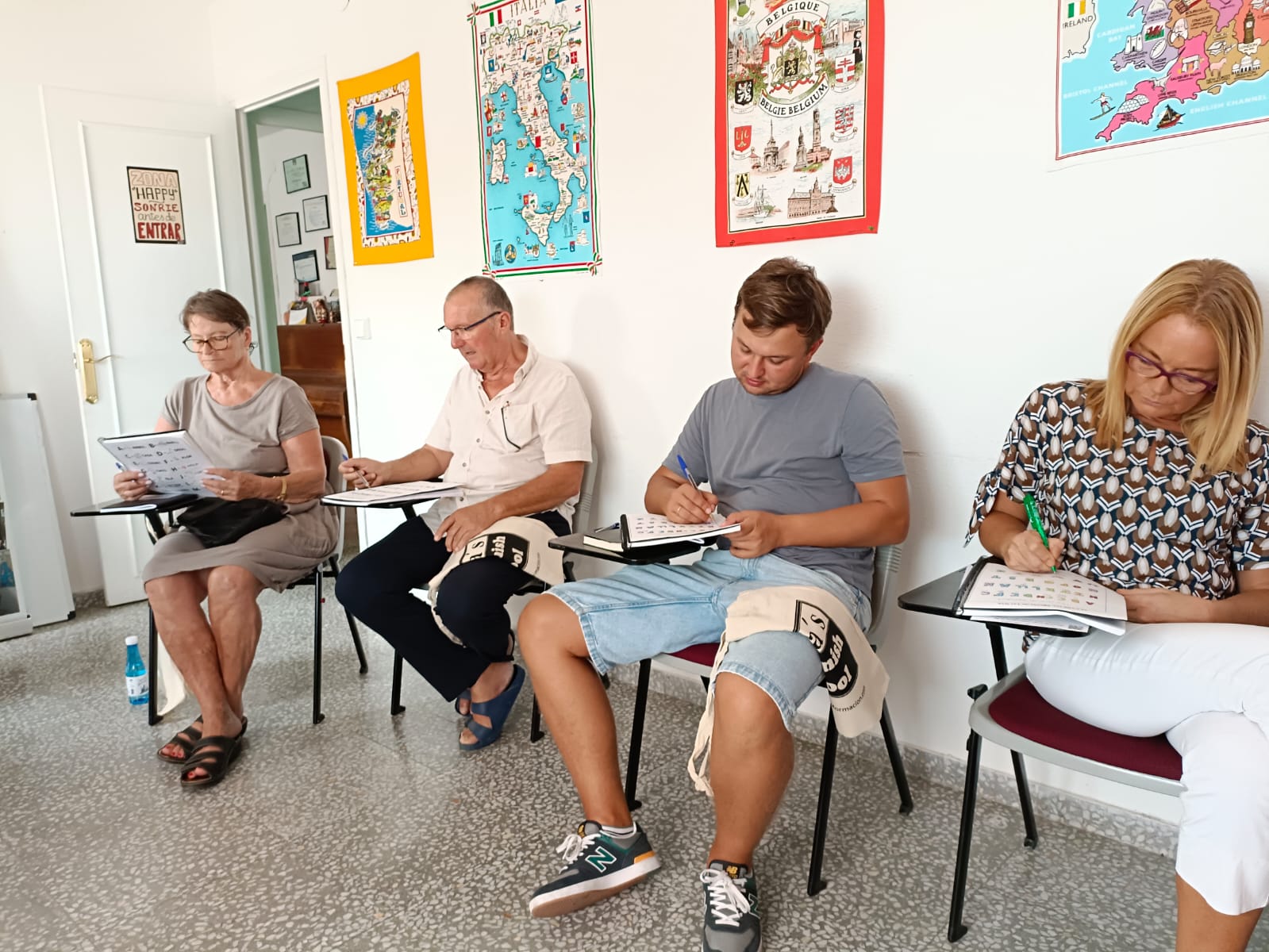 Student practicing Spanish